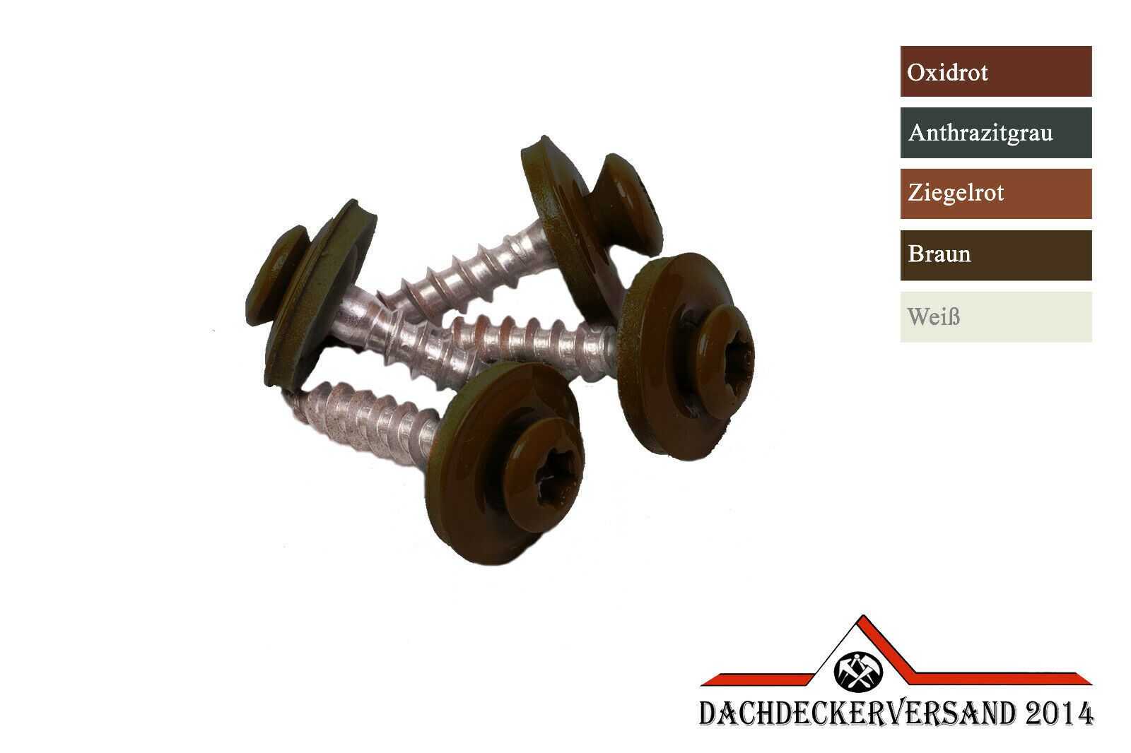 4,5 x 35 mm Spenglerschrauben mit Dichtscheibe farbig - 25 Stück 4,5 x 35 mm Spenglerschrauben mit Dichtscheibe farbig - 25 Stück