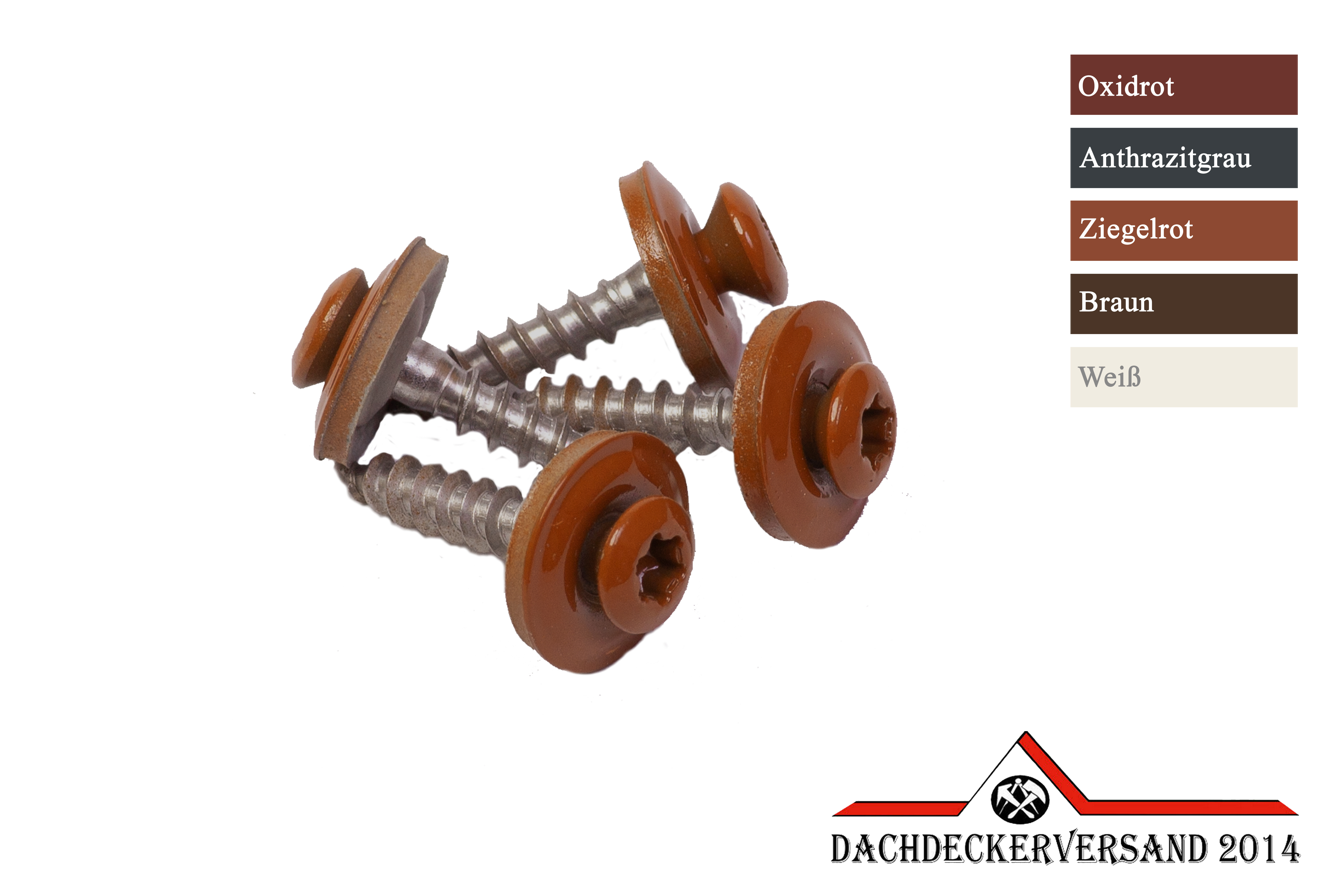 4,5 x 35 mm Spenglerschrauben mit Dichtscheibe farbig - 25 Stück 4,5 x 35 mm Spenglerschrauben mit Dichtscheibe farbig - 25 Stück