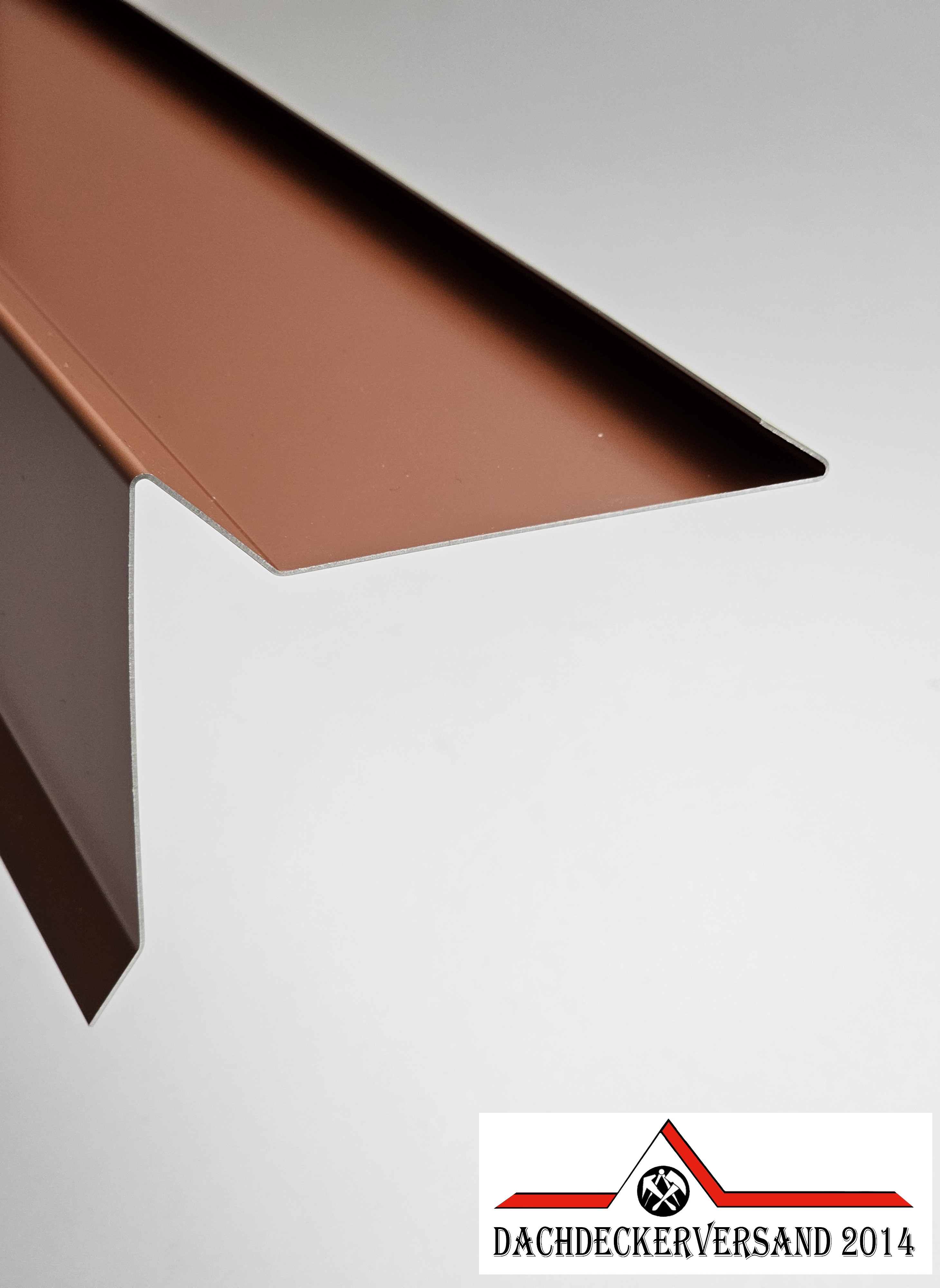 1 m Ortblech Ortgang Ortgangblech Dachblech  Alu Aluminium farbig 0,8 mm stark (Form E)