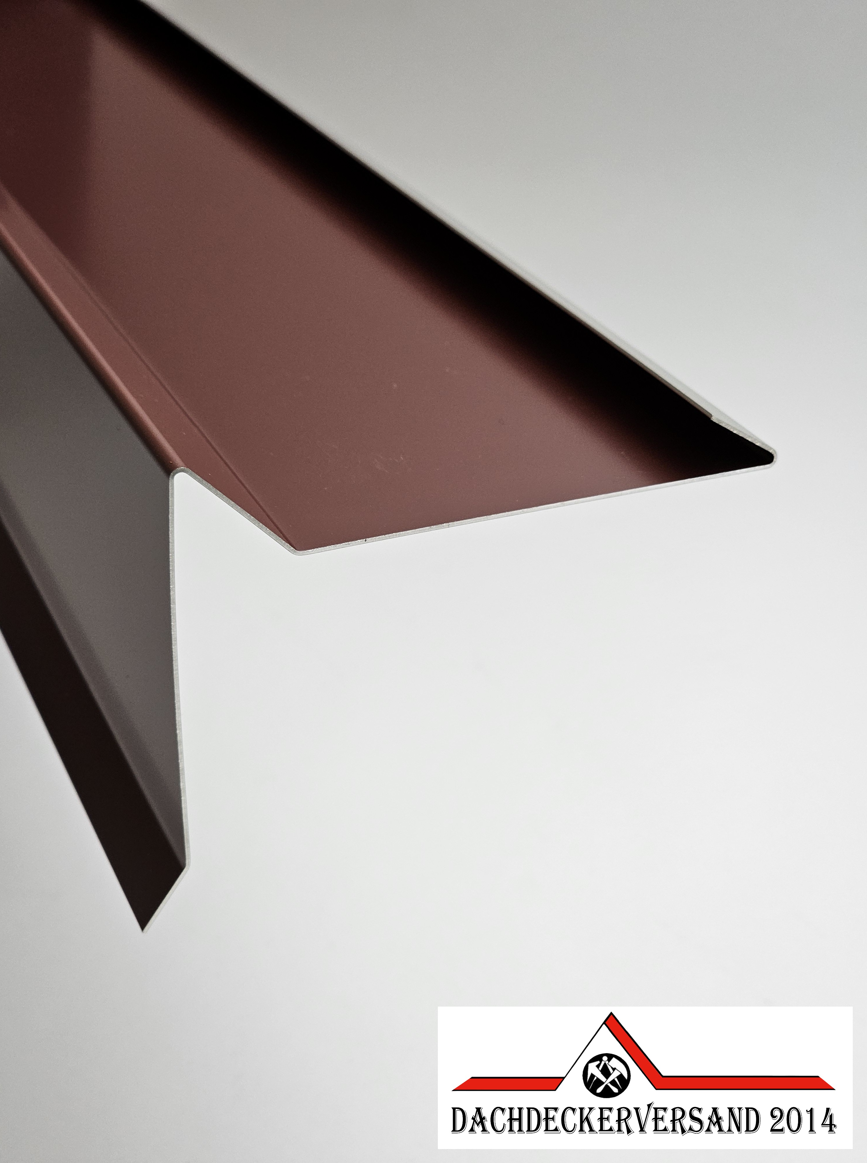 1 m Ortblech Ortgang Ortgangblech Dachblech  Alu Aluminium farbig 0,8 mm stark (Form E)