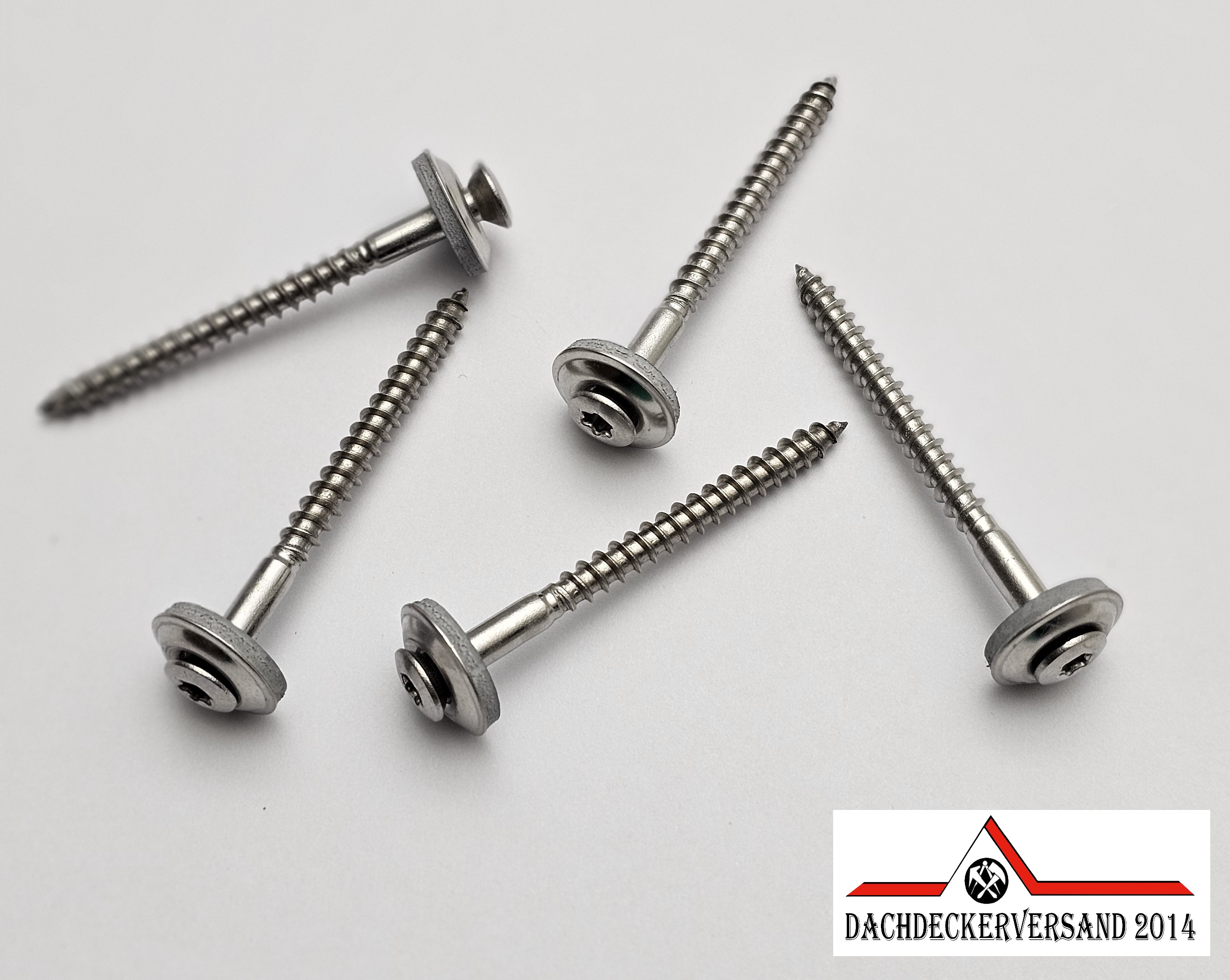 4,5 x 55 mm Spenglerschrauben Edelstahl A2 mit Dichtscheibe Schraube Spenglerschraube - 25 Stück  4,5 x 55 mm Spenglerschrauben Edelstahl A2 mit Dichtscheibe Schraube Spenglerschraube - 25 Stück