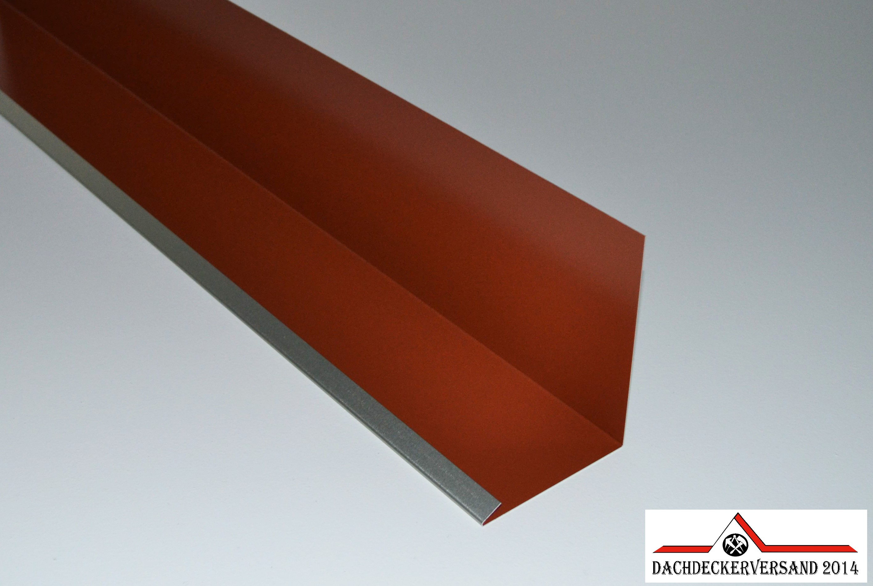1 m Wandanschlussblech Dachblech Wandwinkel Aluminium farbig  0,8 mm stark (Form A)