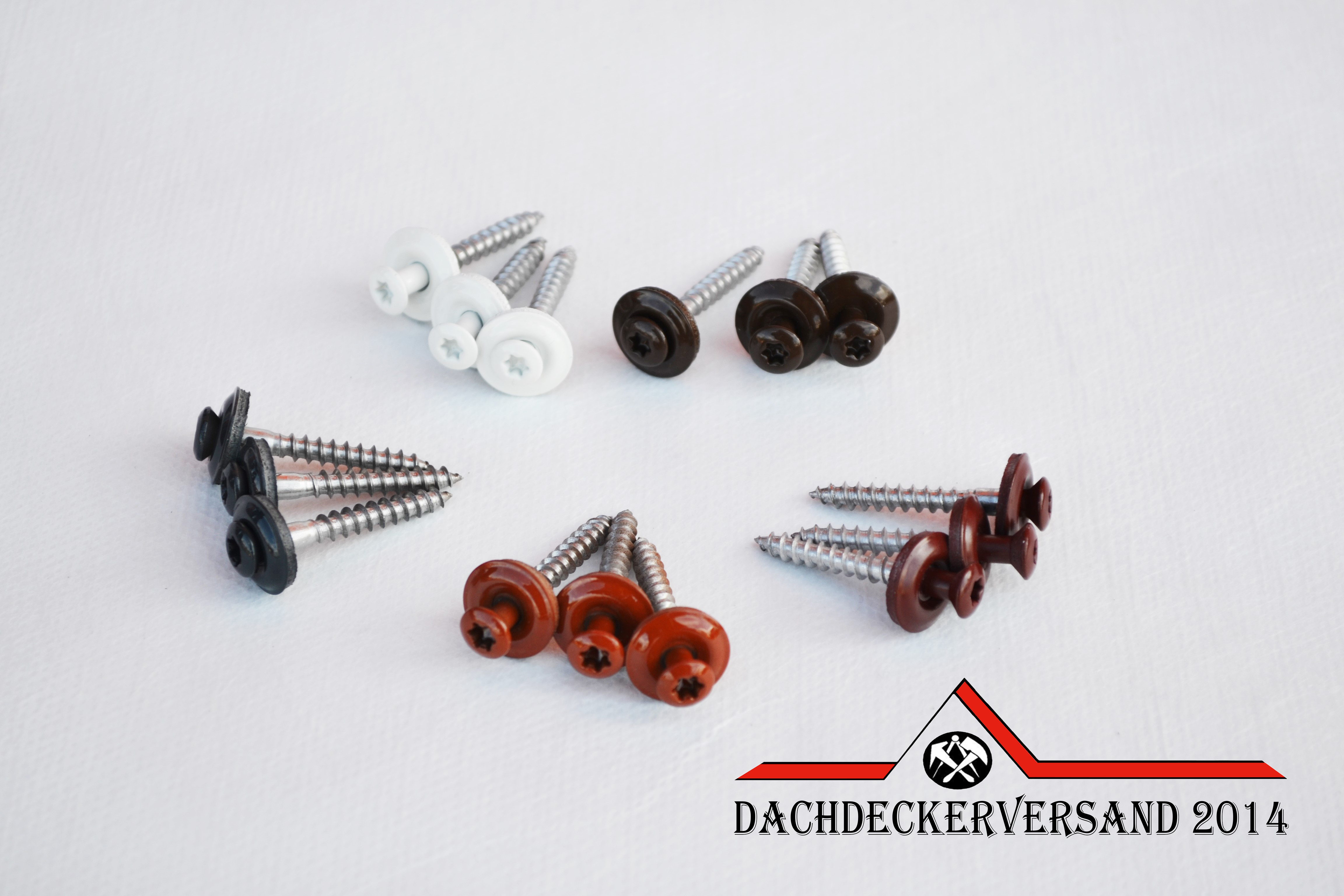4,5 x 25 mm Spenglerschrauben mit Dichtscheibe Dichtschraube farbig - 25 Stück  4,5 x 25 mm Spenglerschrauben mit Dichtscheibe Dichtschraube farbig - 25 Stück