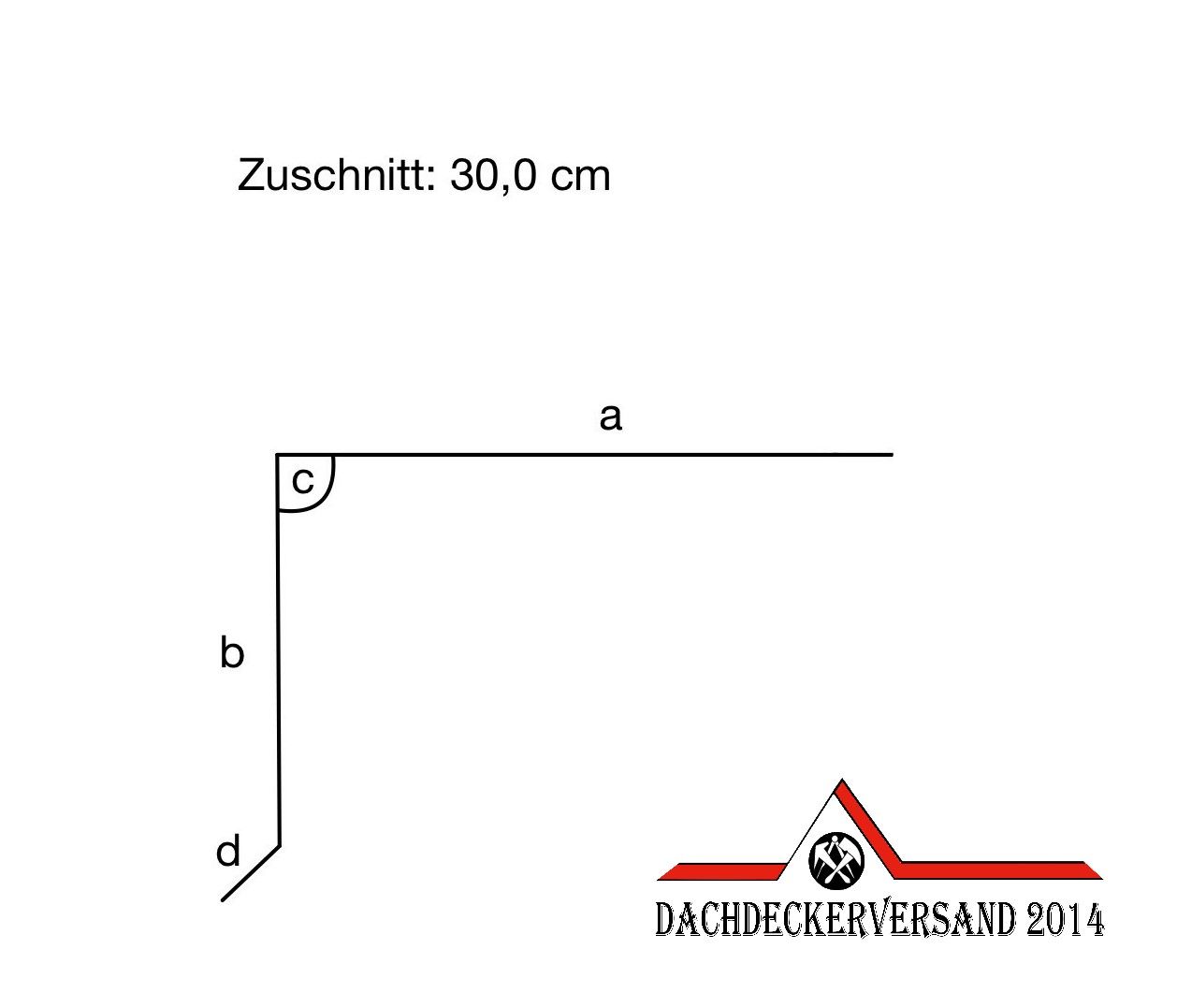 1 m Ortgangblech Ortblech Flachdach 0,8 mm stark Alu Aluminium farbig (Form A)