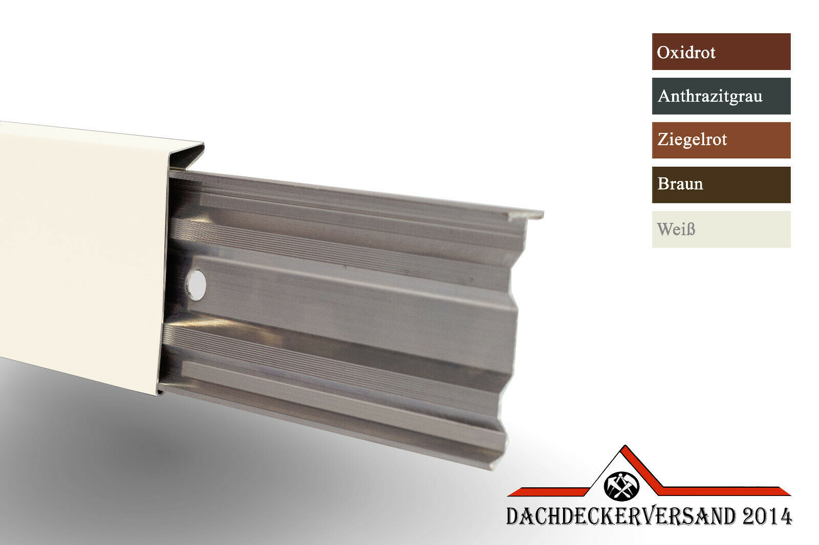 2m Kappleiste Aluminium stranggepresst wahlweise mit Blende und Verbinder