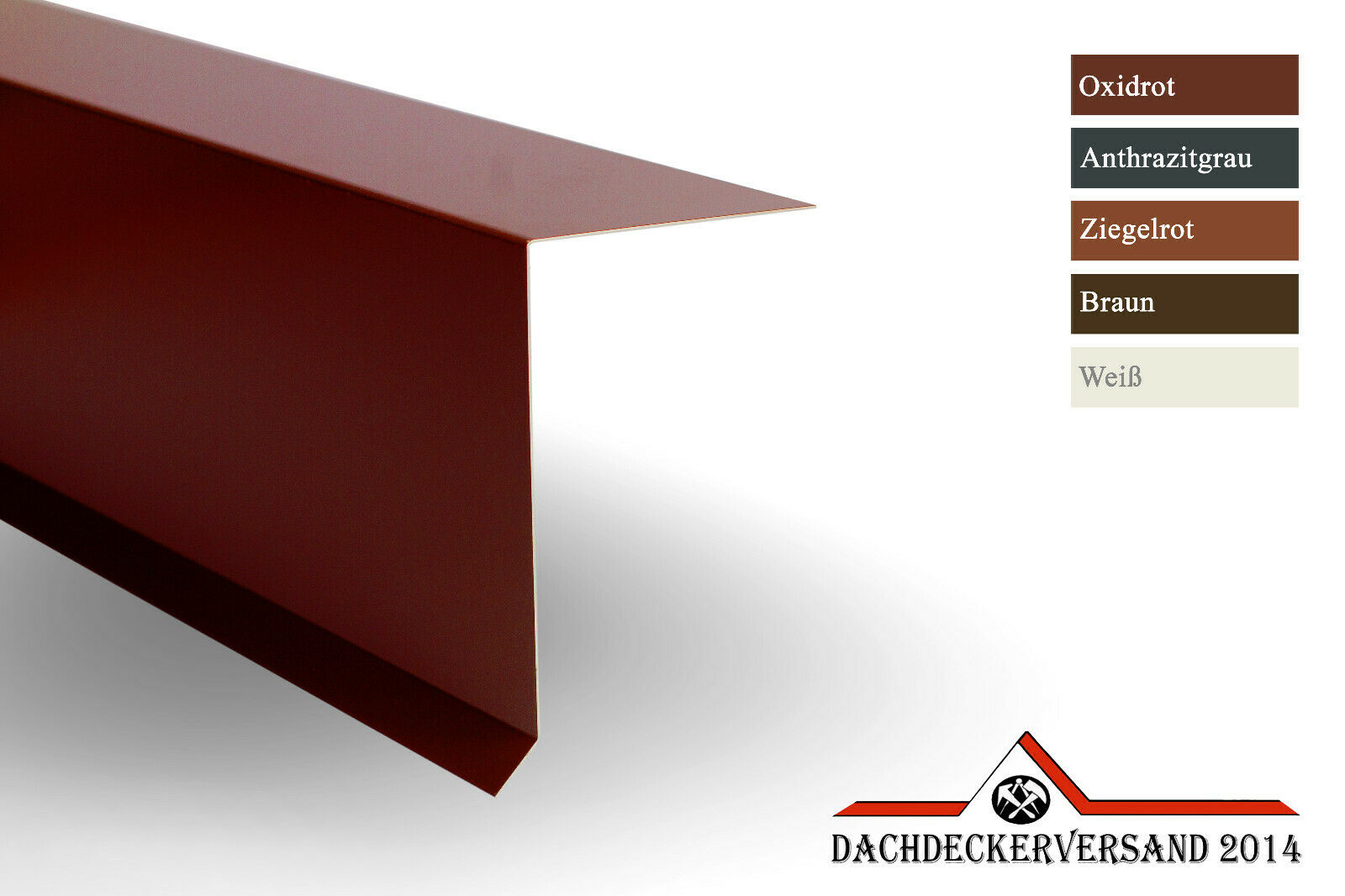 2 m Ortgangblech Ortblech Flachdach 0,8 mm stark Alu Aluminium farbig (Form A) 2 m Ortgangblech Ortblech Flachdach 0,8 mm stark Alu Aluminium farbig (Form A)