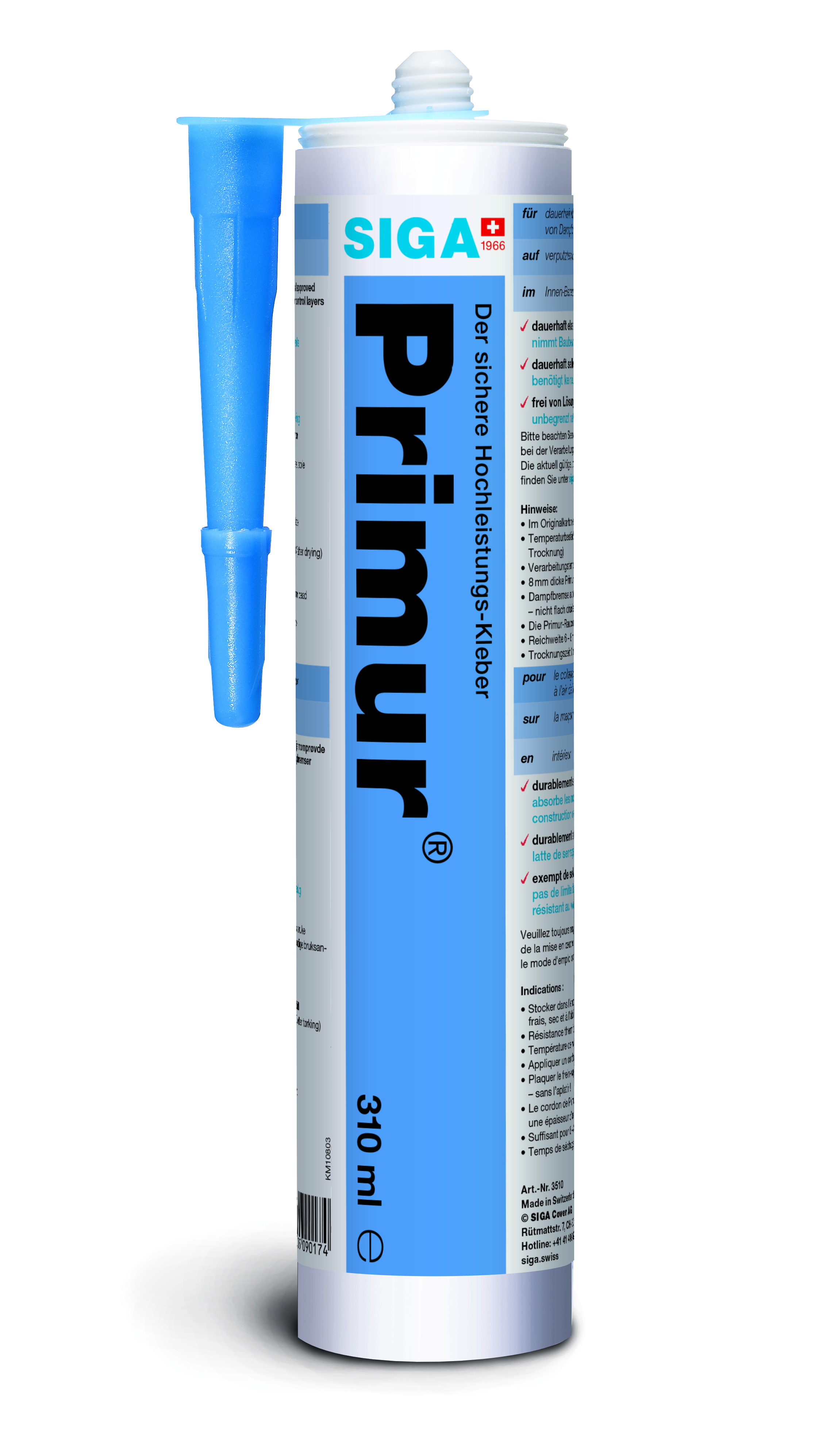 SIGA Primur Kartusche 12 x 310 ml Hochleistungskleber (1 Karton) SIGA Primur Kartusche 12 x 310 ml Hochleistungskleber (1 Karton)